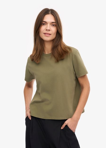 T-shirt en coton bio | vert "dusty olive" - Colorful Standard