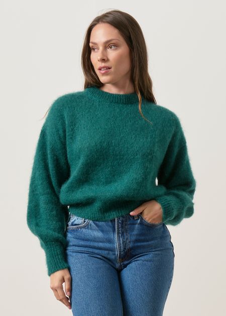 Pull en mohair certifié | vert émeraude "sérena", WeDressFair