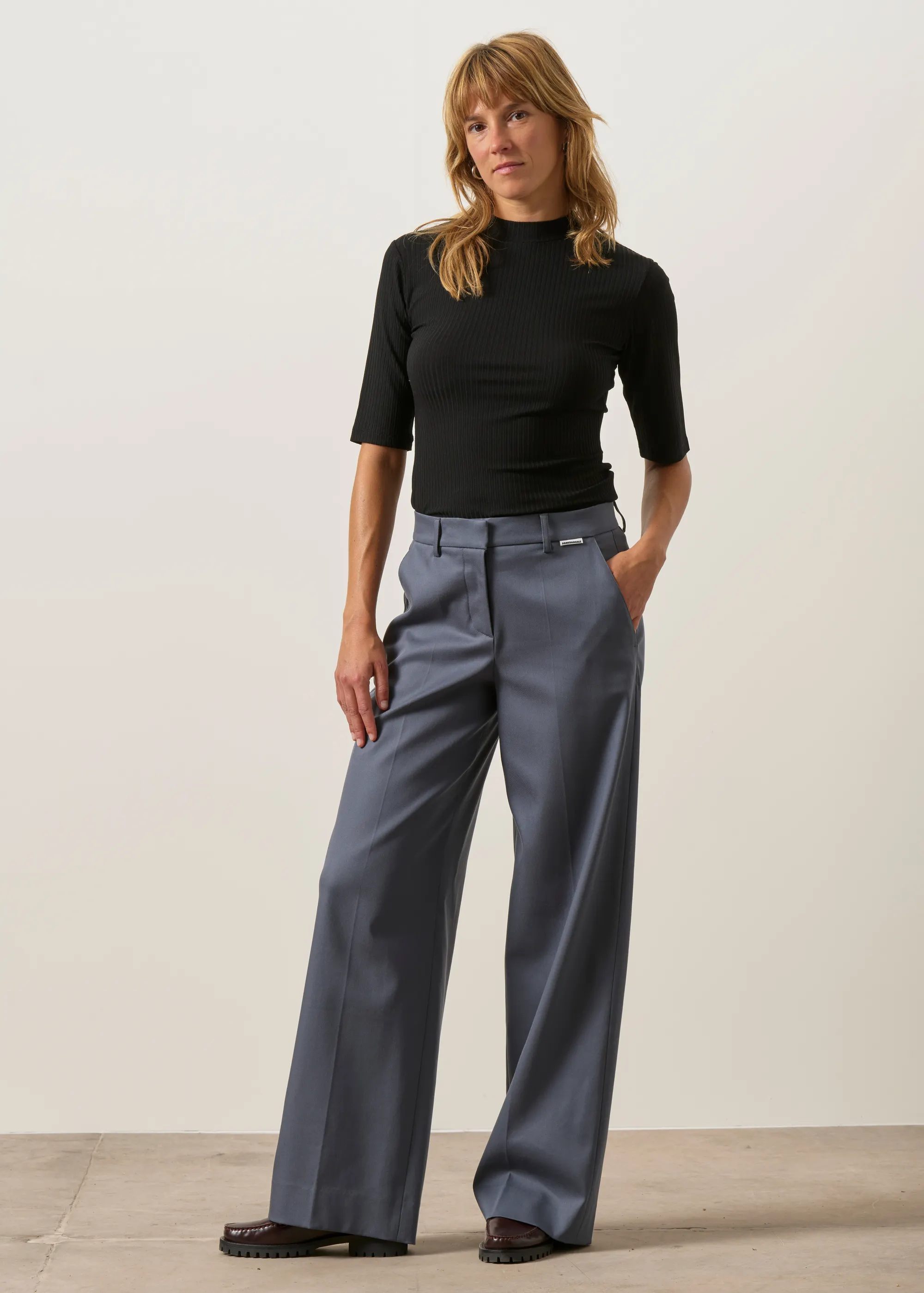 Pantalon ample en tencel | gris "Leandraa pant - moonshadow", Armedangels, photo 3