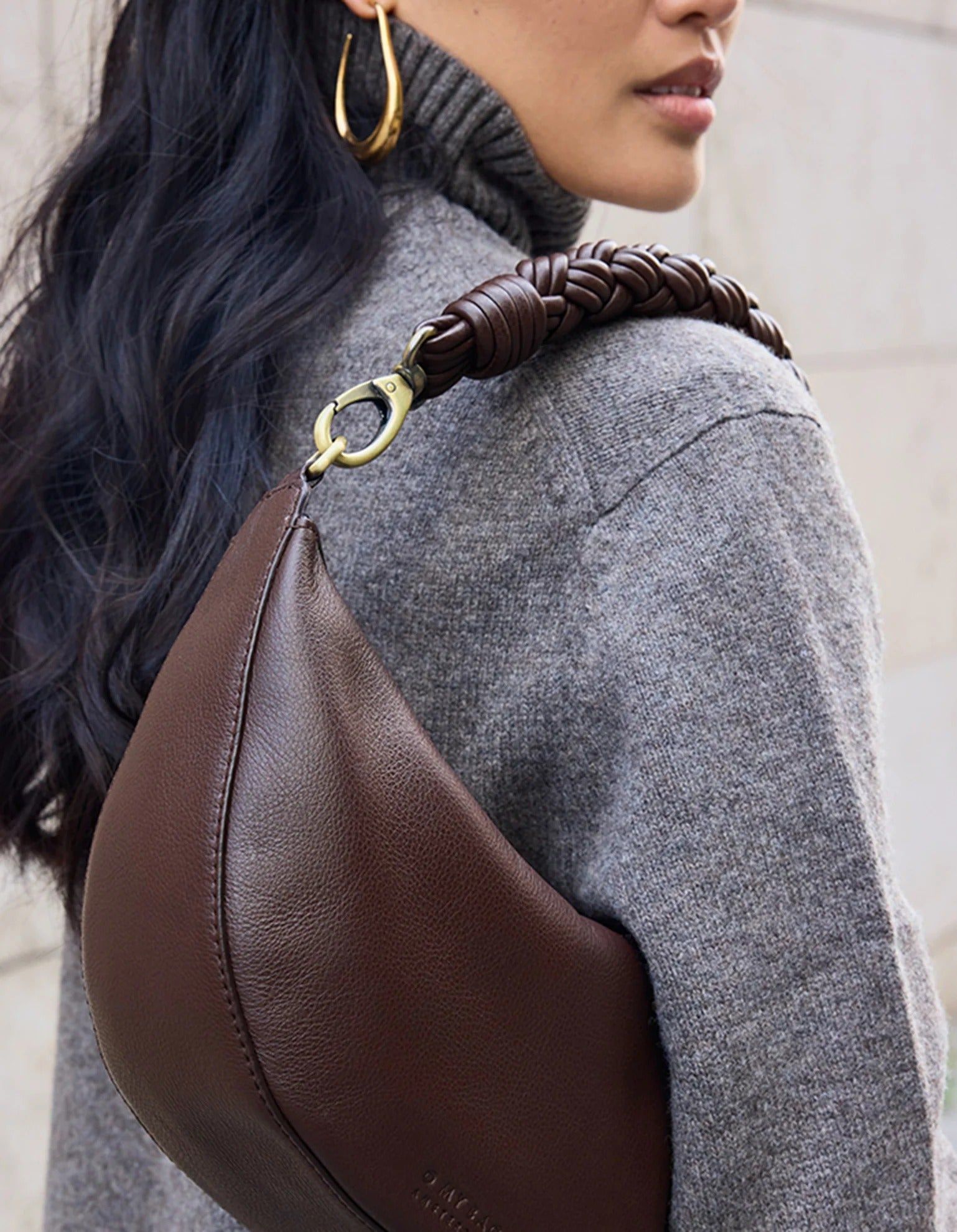 Sac en cuir certifié | marron grainé "leo - chocolate soft grain", O My Bag, photo 2