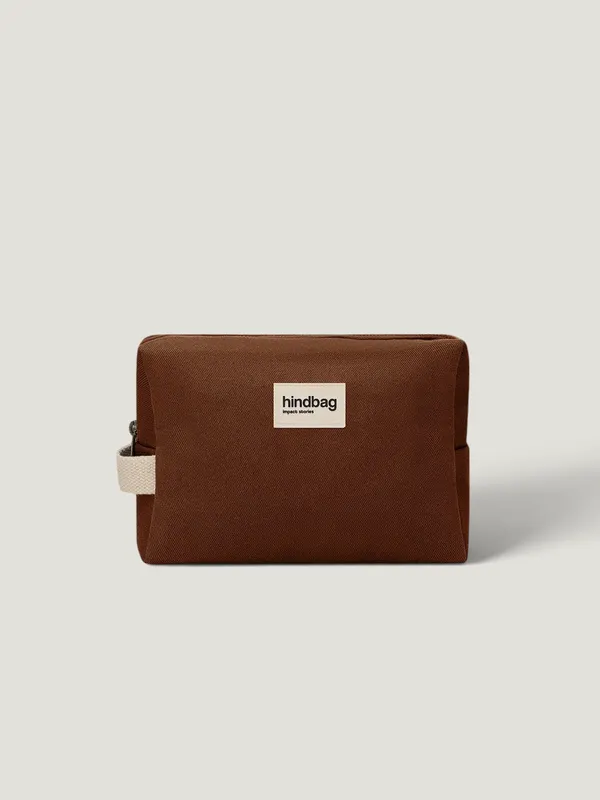 Trousse de toilette en coton bio | chocolat "leon chocolat, Hindbag
