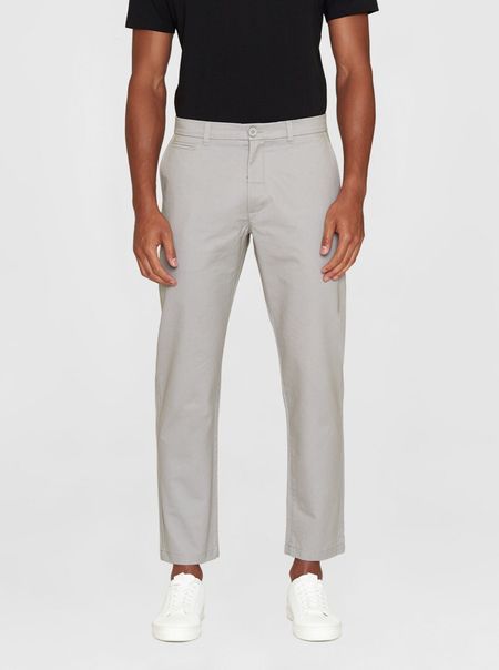 Chino en sergé de coton bio | gris "chuck regular chino twill alloy"