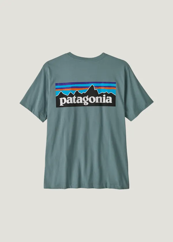 T-shirt en coton bio | bleu "M's p-6 logo t-shirt - blsg", Patagonia