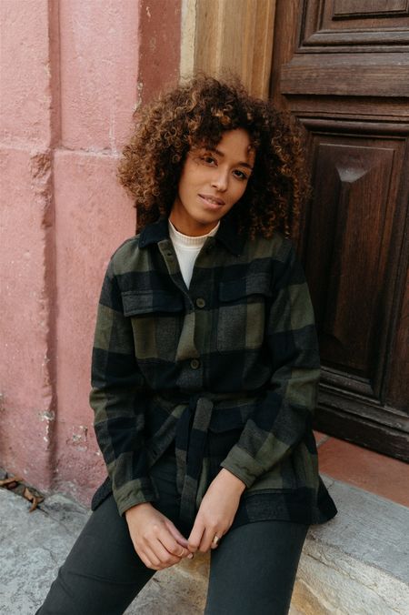 Surchemise à carreaux bicolore flanelle de coton bio - lillian, Knowledge Cotton Apparel, photo 2