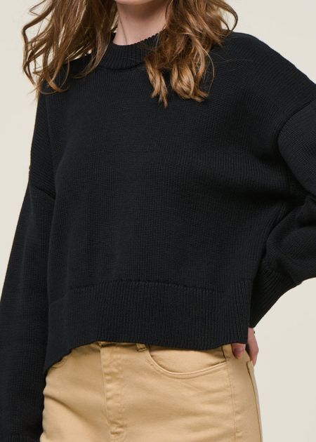 Pull en coton bio | noir "yagmur" - Jan'n June