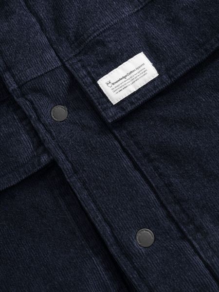 Blouson velours en coton bio et matière recyclée | marine "corduroy overshirt night sky", Knowledge Cotton Apparel, photo 9