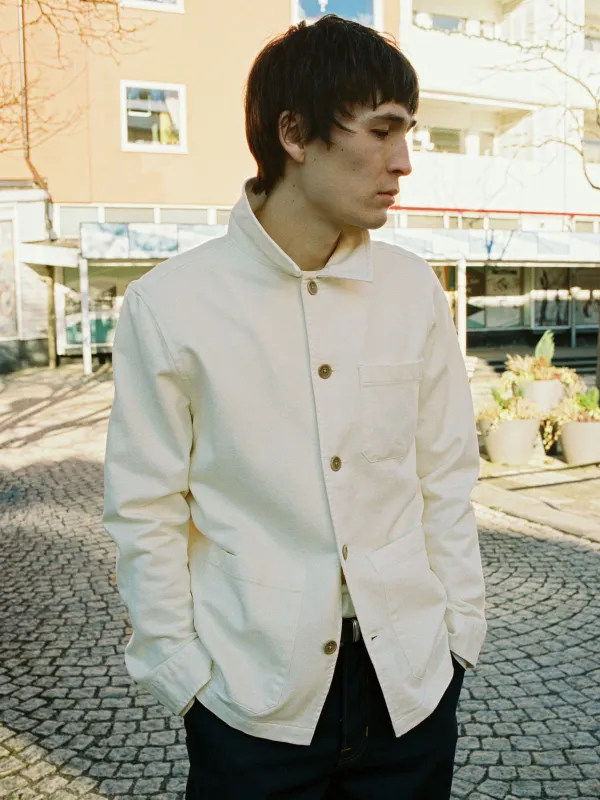 Veste en coton bio | écru "barney worker jacket", Nudie Jeans