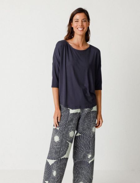 T-shirt ample en modal | gris anthracite "bederatzi t-shirt anthracite"