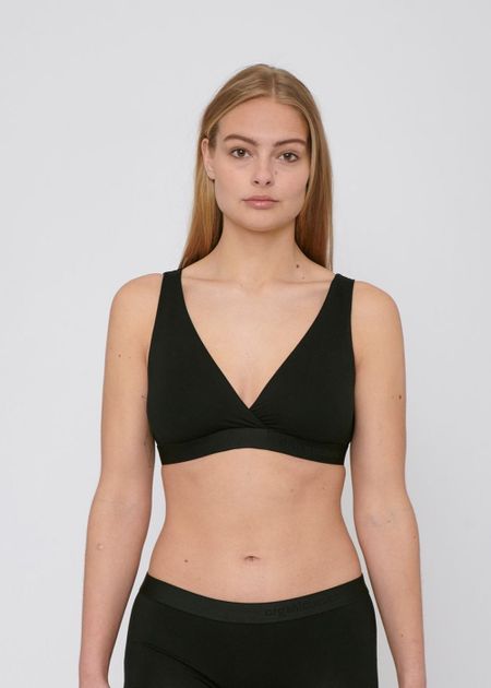 Soutien-gorge en tencel | noir "lite basic bralette black"