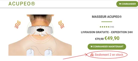 « Seulement 2 en stocks » mais en se rendant sur la page de paiement, on peut en acheter davantage...