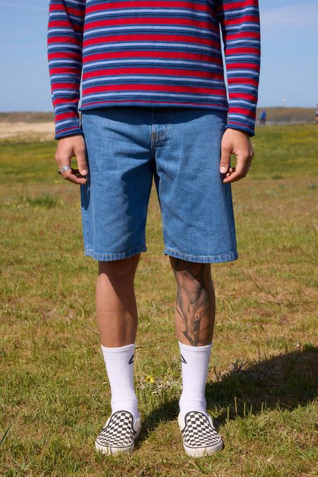 Short denim en coton bio | bleu "nowhere denim short", NWHR, photo 1