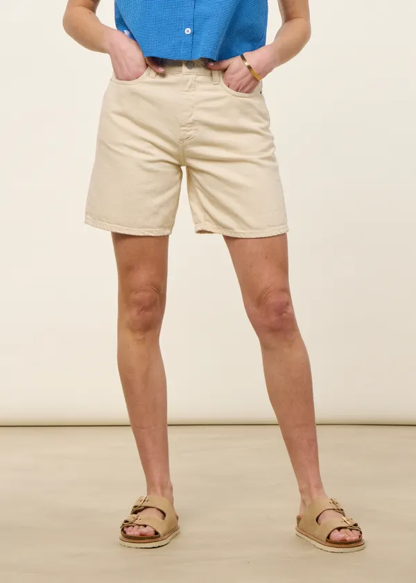 Short denim en coton bio non teinté | écru "sheaari - undyed", Armedangels
