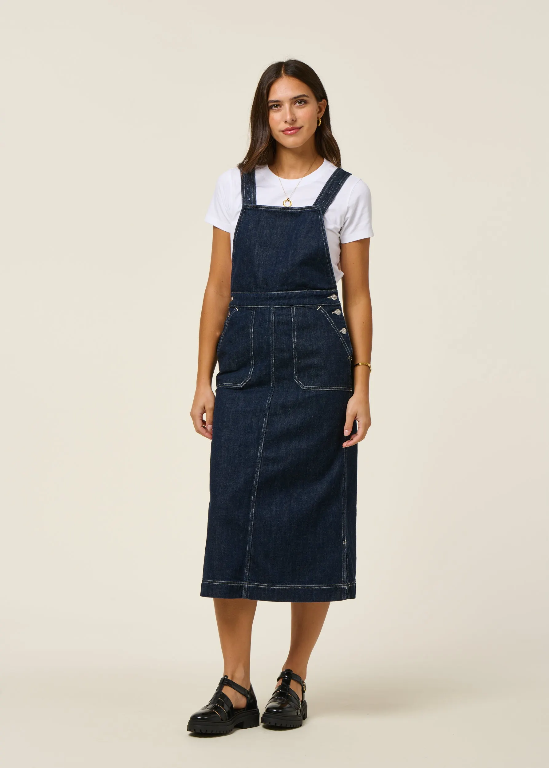 Robe denim en coton biologique | bleu "malwa workwear denim dress - dark blue", Nudie Jeans, photo 5