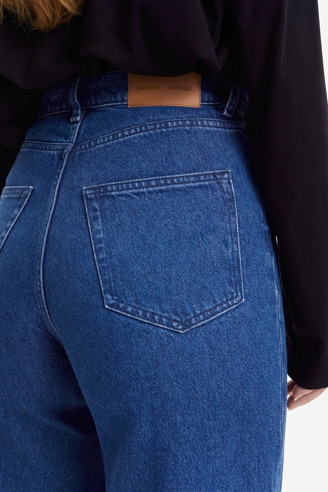 Jean ample en coton bio | bleu "rebecca jeans denim lounge", Samsoe Samsoe, photo 2
