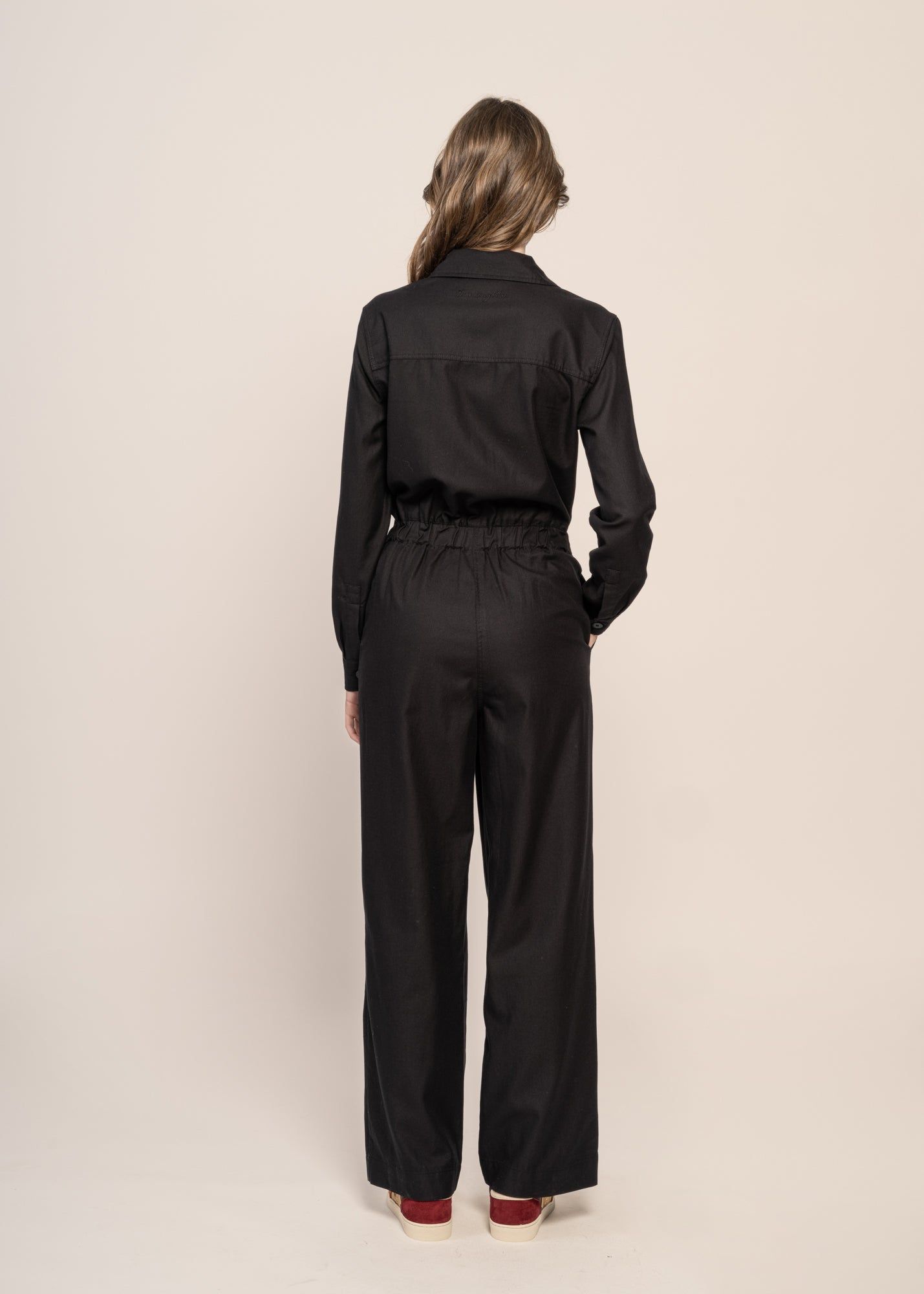 Combinaison en coton bio et tencel | noir "black bean montana jumpsuit", Thinking Mu, photo 3