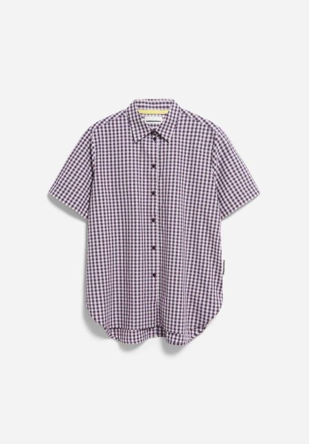 Chemisette ample en coton bio | violet "eassaali vichi blue ash" - Armedangels