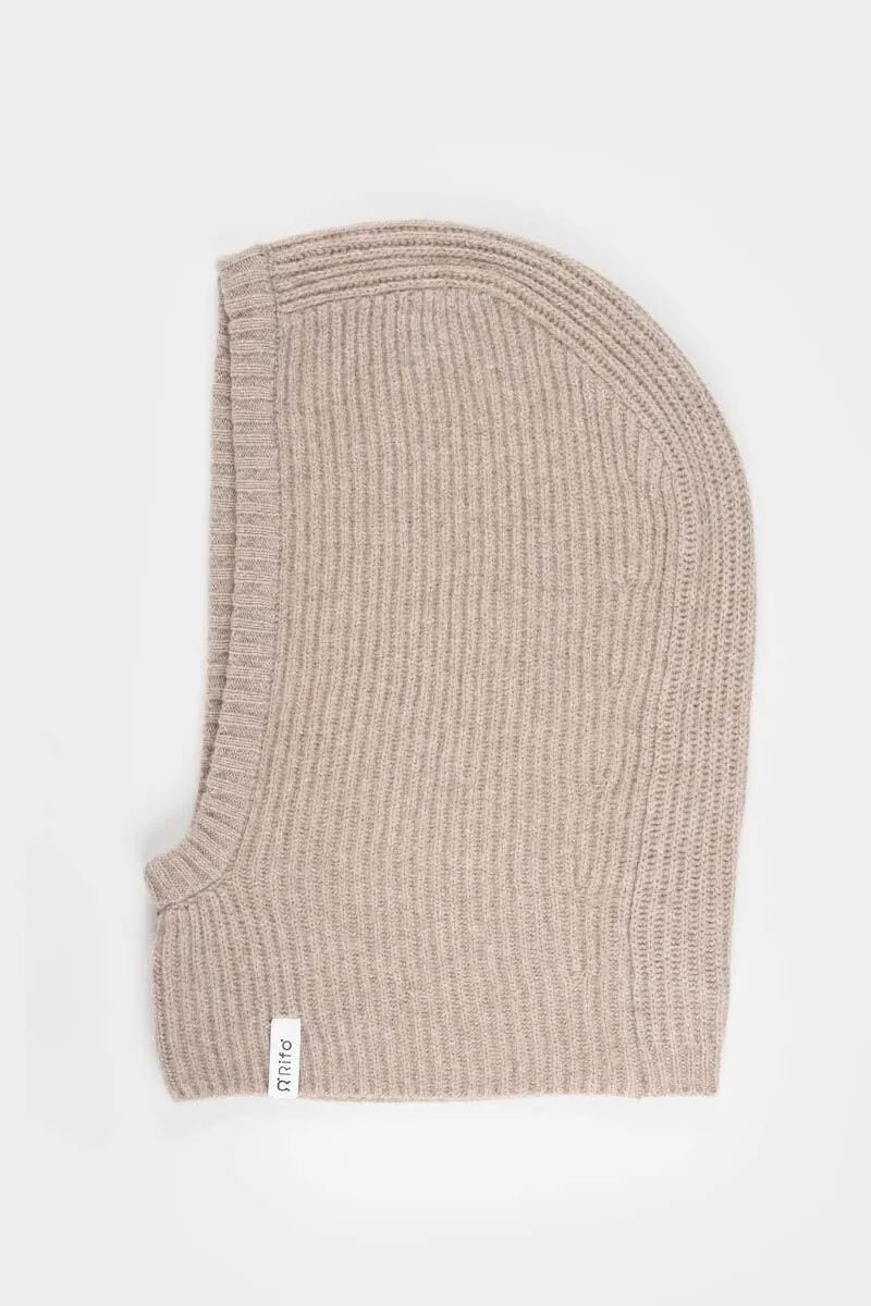 Cagoule en cachemire recyclé | beige "Marika unisex recycled cashmere balaclava - beige sabbia", Rifò, photo 2