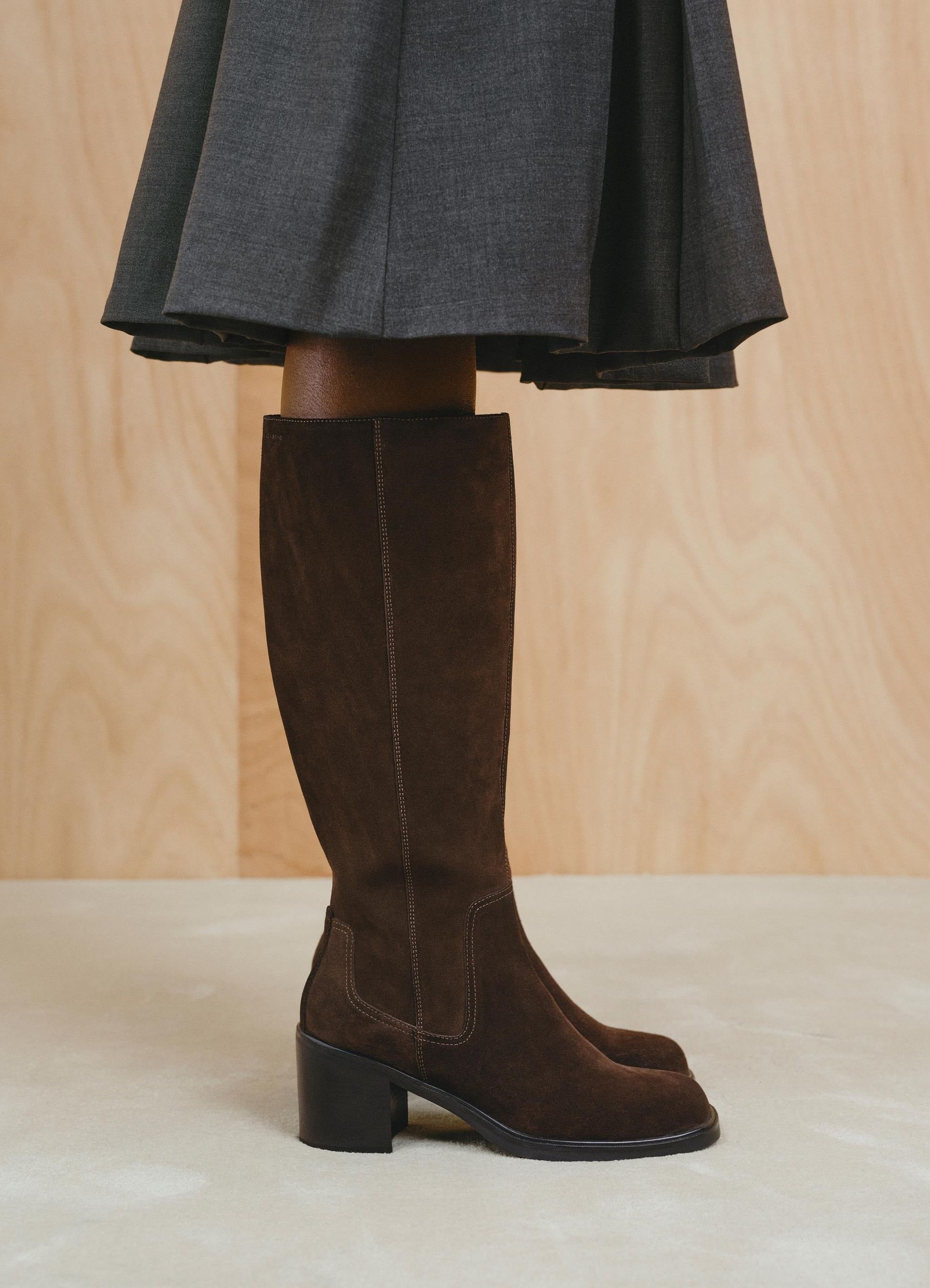 Hohe Stiefel aus zertifiziertem Leder | Braun Wildleder "meryl java", Vagabond, Foto 5