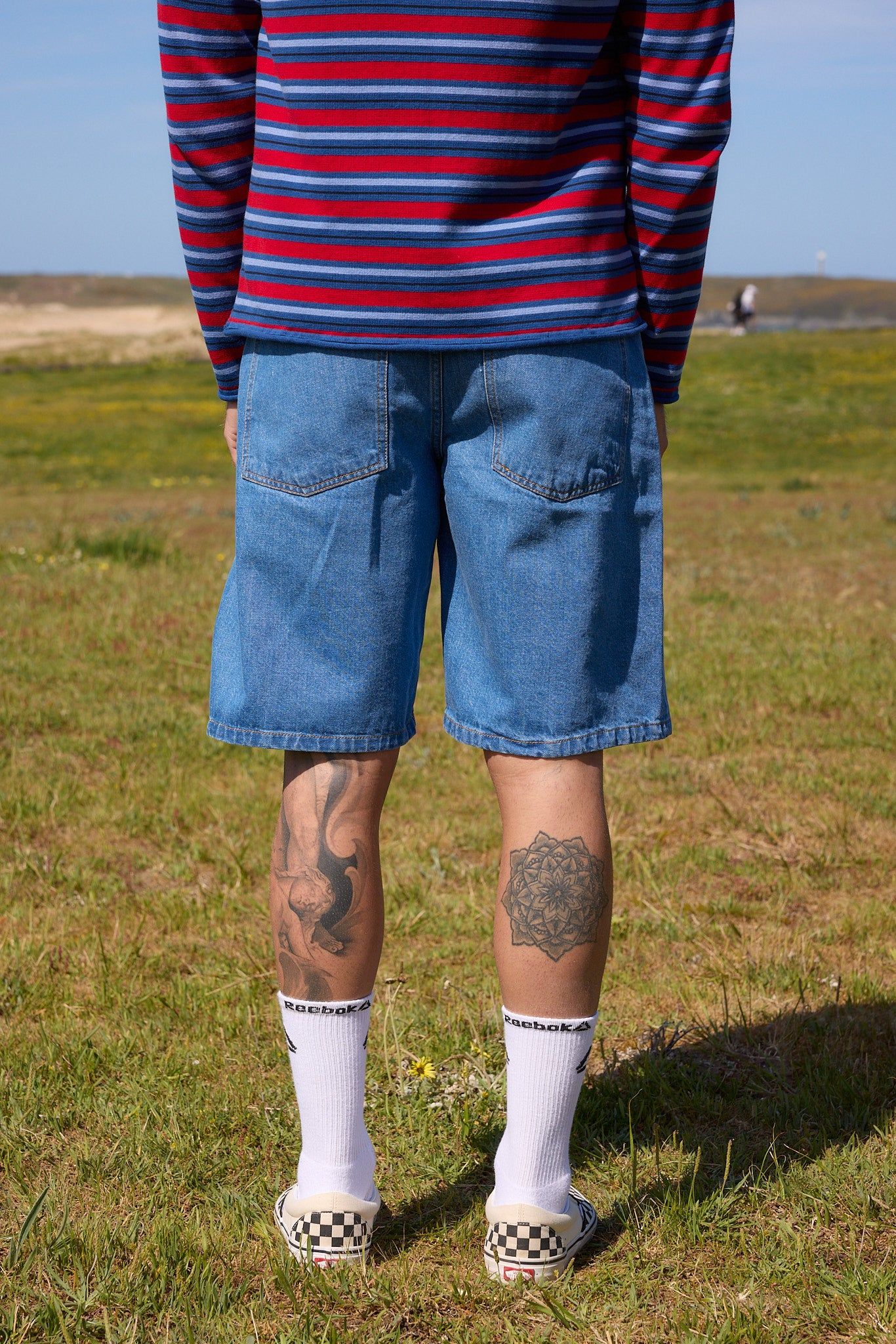 Short denim en coton bio | bleu "nowhere denim short", NWHR, photo 2