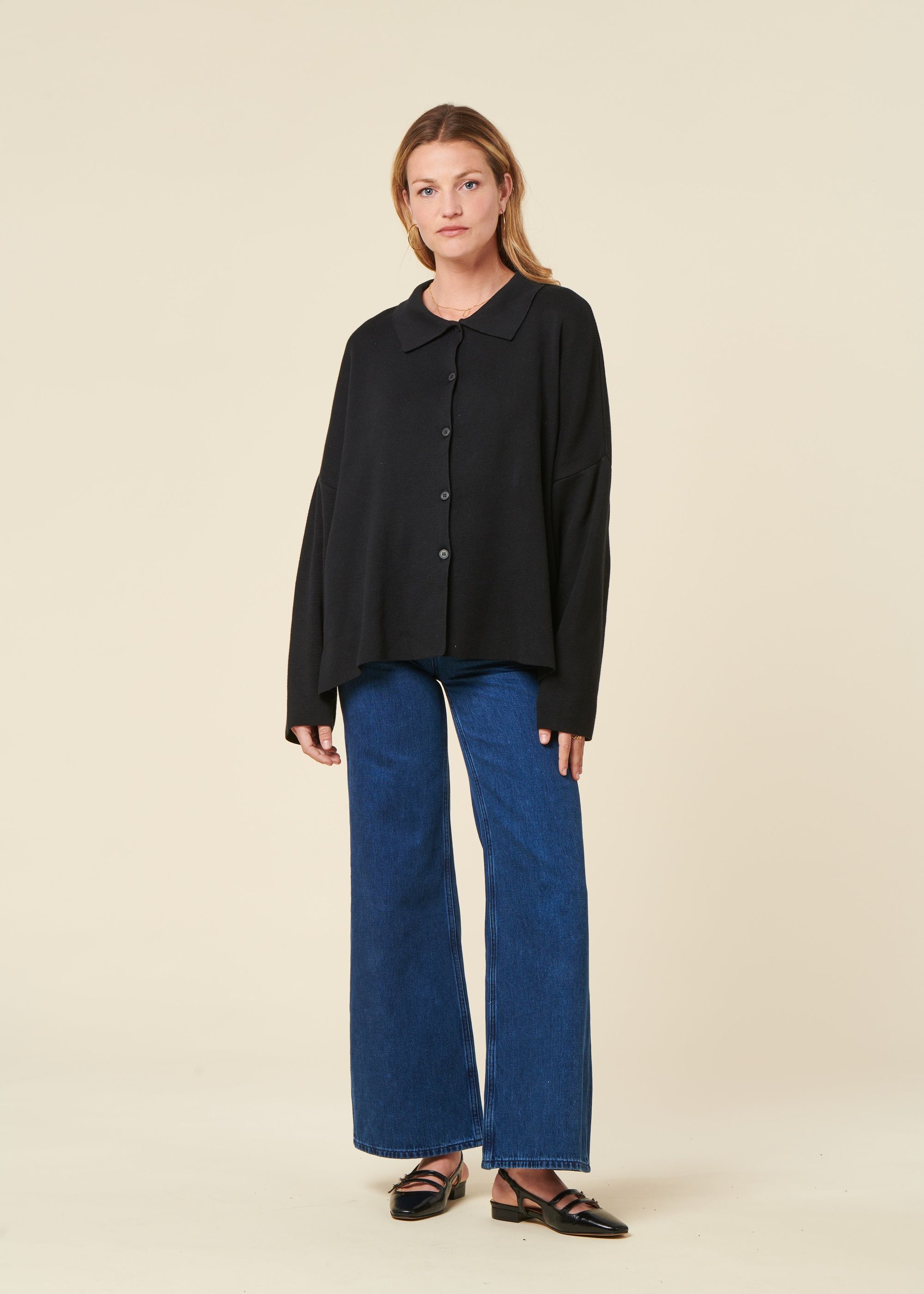 Gilet en coton bio | noir "anjo - black", Jan'n June, photo 5