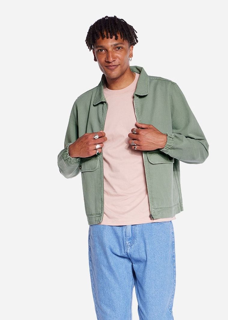 Jacke mit Reißverschluss aus Bio-Baumwolle | Grün "bethel sage green", Olow, Foto 4