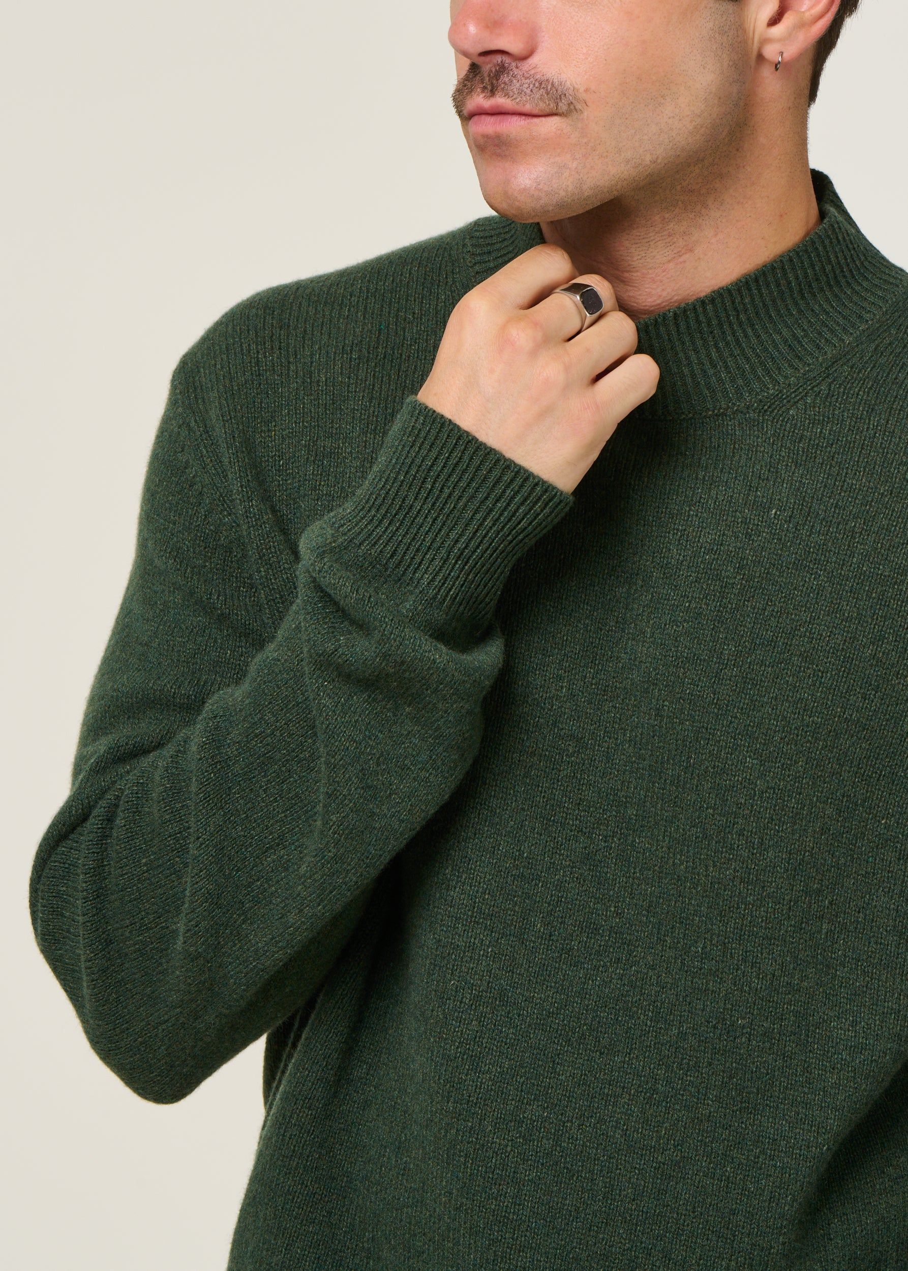 Pullover aus recyceltem Kaschmir | Grün "clemente - verde muschio", Rifò, Foto 3