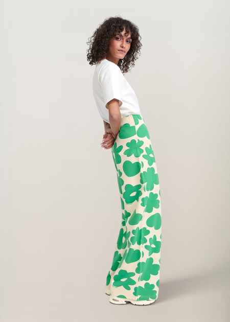 Pantalon ample jersey en coton bio | vert "pauline", émoi émoi, photo 4
