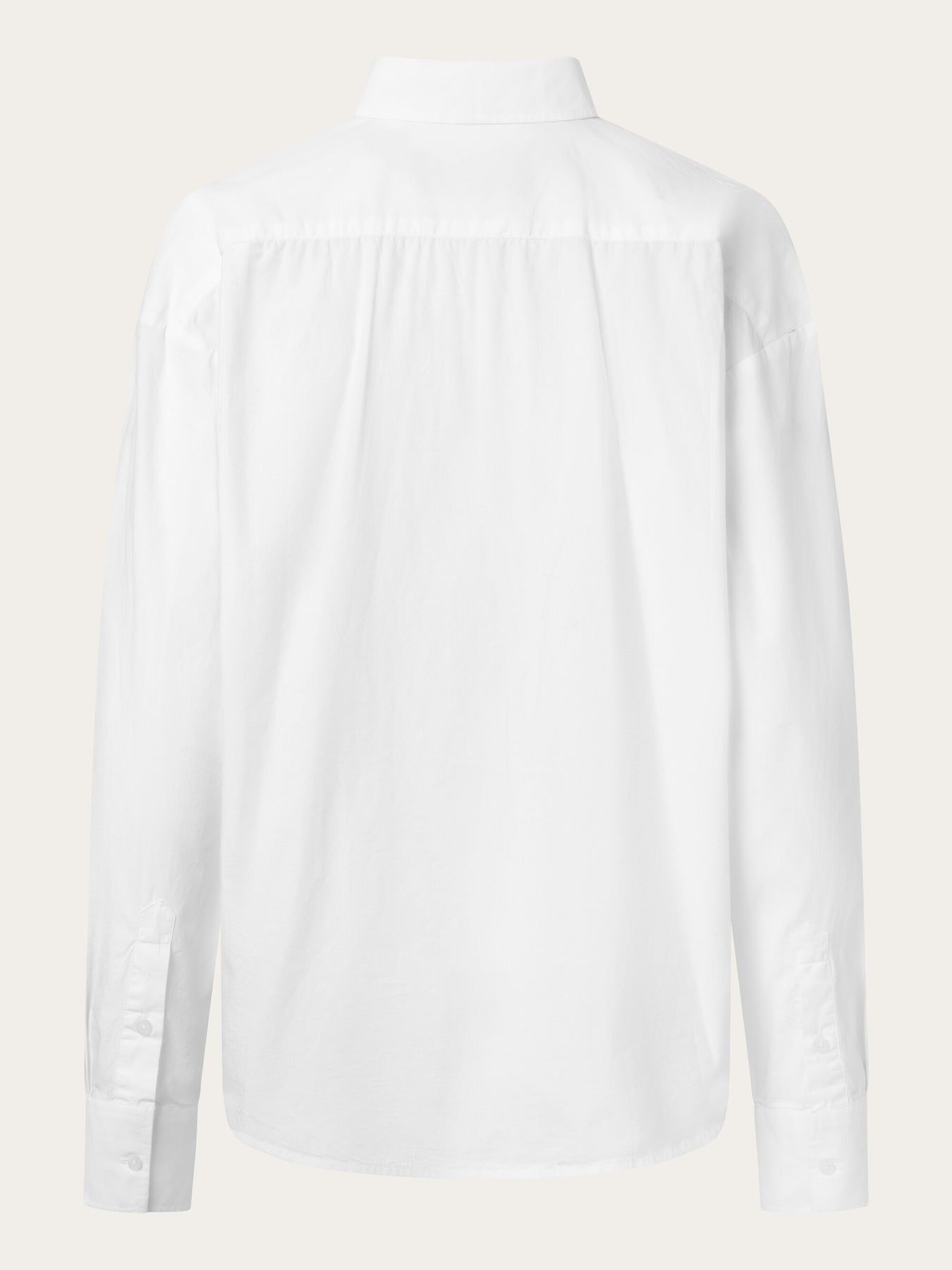 Chemise popeline en coton bio | blanc "poplin shirt bright white", Knowledge Cotton Apparel, photo 8