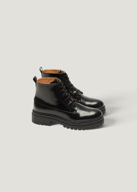 Bottines en cuir certifié | noir "bérénice", Odaje ex M.Moustache