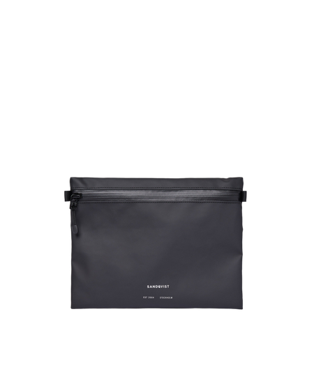 Grande pochette en recyclé | noir "sam black"