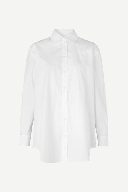 Chemise oversize en coton bio | blanc "haley shirt white", Samsoe Samsoe, photo 6