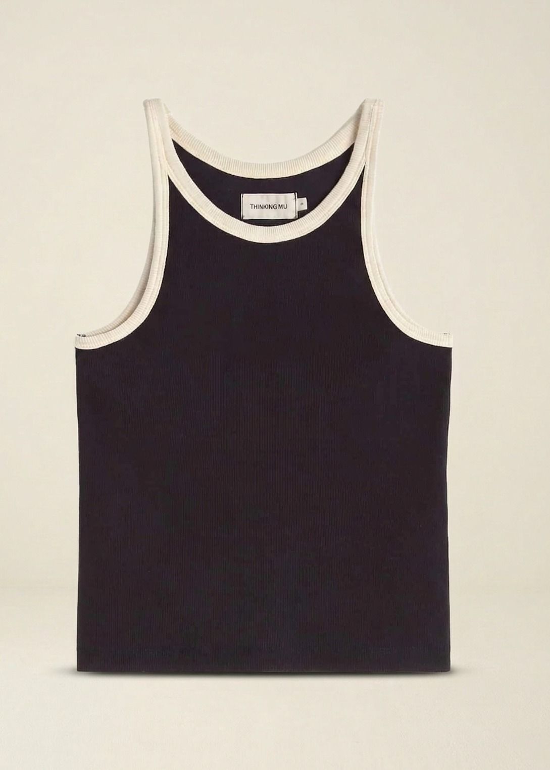 Tanktop aus Bio-Baumwolle | Marine "navy pannacota contrast harriet top", Thinking Mu, Foto 5