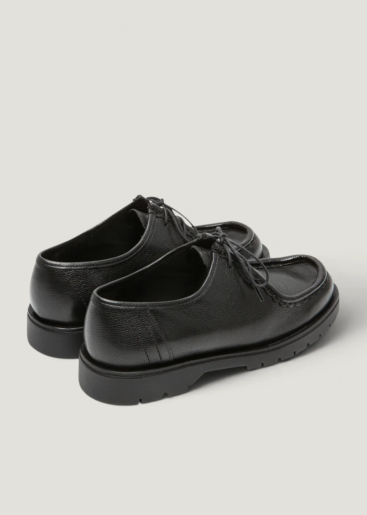 Derbies made in france en cuir grainé tannage végétal | noir "padror g vgt", Kleman, photo 4