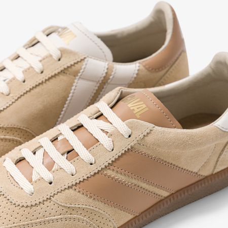 Baskets en cuir certifié | beige "sweet dune" - Caval