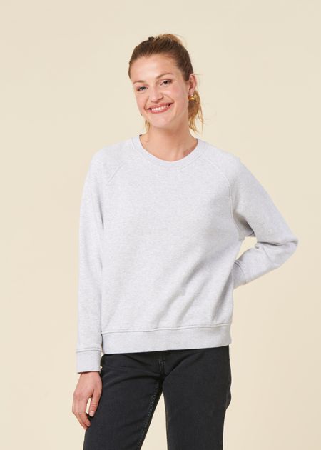 Sweat en coton bio | gris chiné - WeDressFair