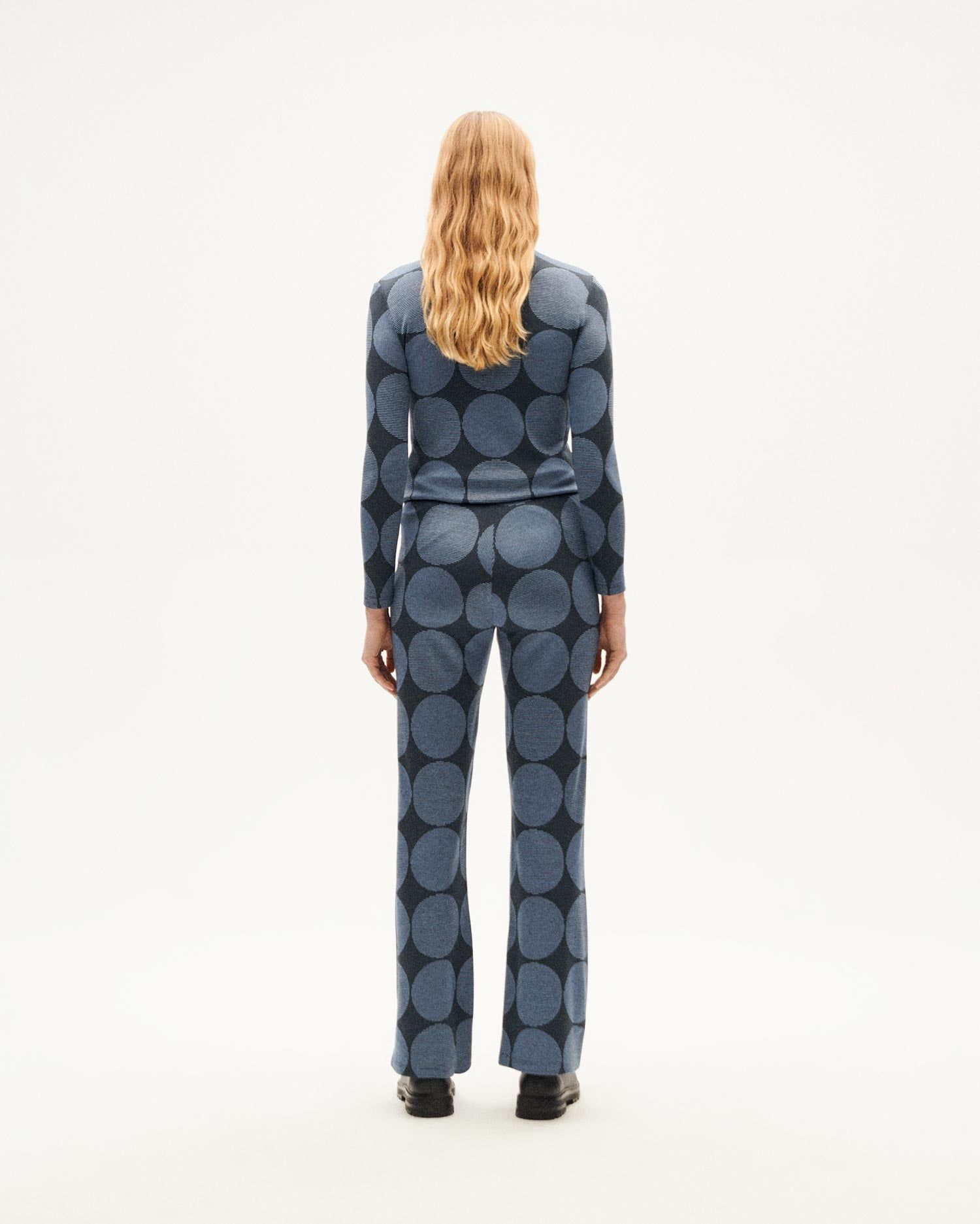 Pantalon ample en ecovero | bleu "japan naia pants blue", Thinking Mu, photo 5