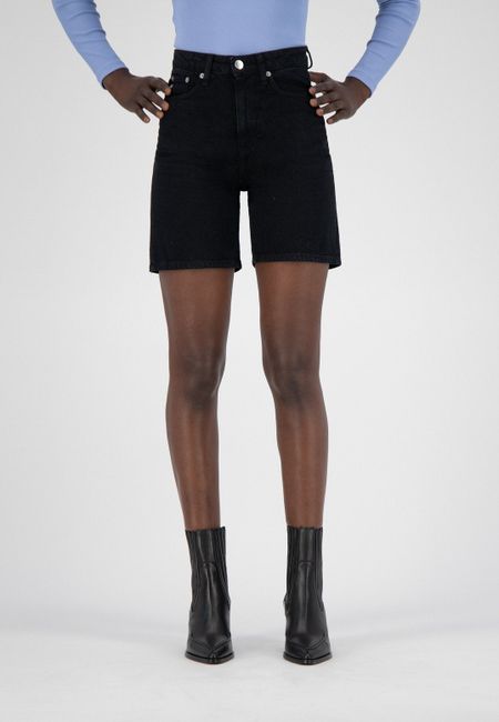 Short en jean noir en coton bio et coton recyclé - beverly