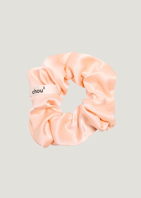 Chouchou en matière upcyclée | satin abricot, Chou²