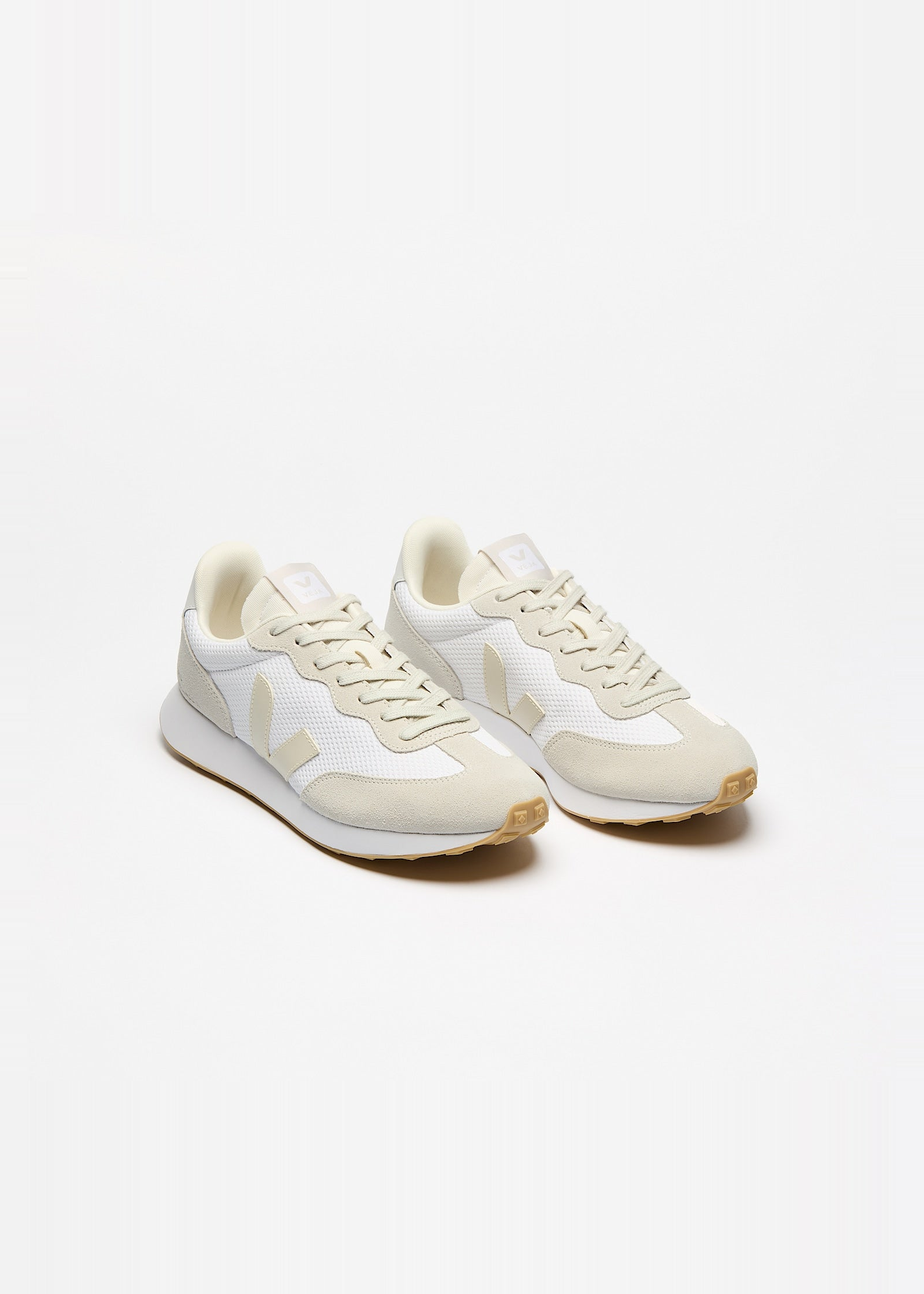 Sneaker aus recyceltem Mesh | weiß und beige "rio branco ii - white pierre", Veja, Foto 2