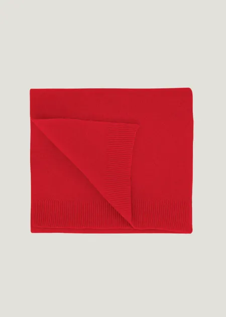 Écharpe en laine mérinos recyclée | rouge "Merino wool scarf - scarlet red", Colorful Standard