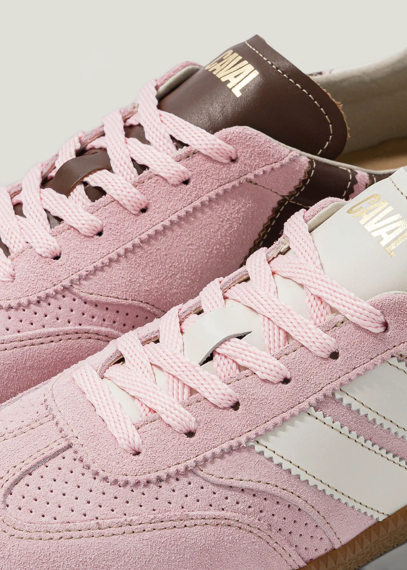 Baskets en cuir certifié | rose "pulse snow petal", Caval, photo 2