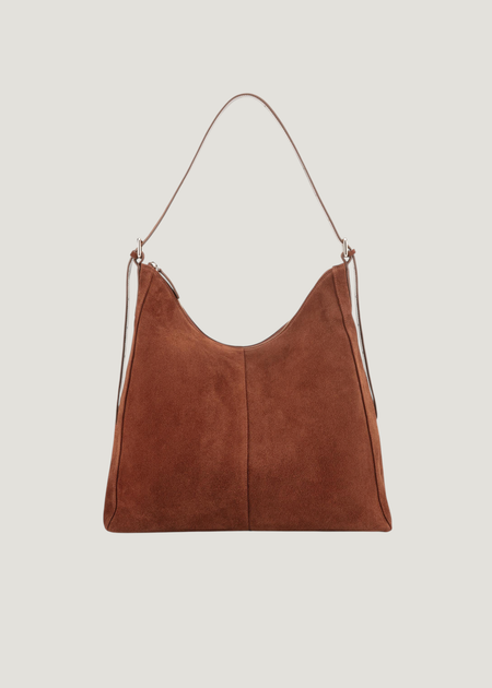 Sac cabas en cuir suède certifié | marron "Hilo chestnut", Vagabond