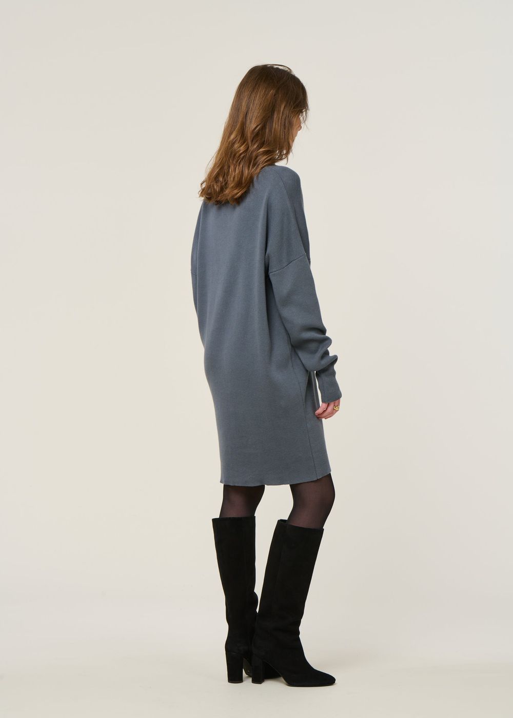 Robe pull en coton bio | gris 
