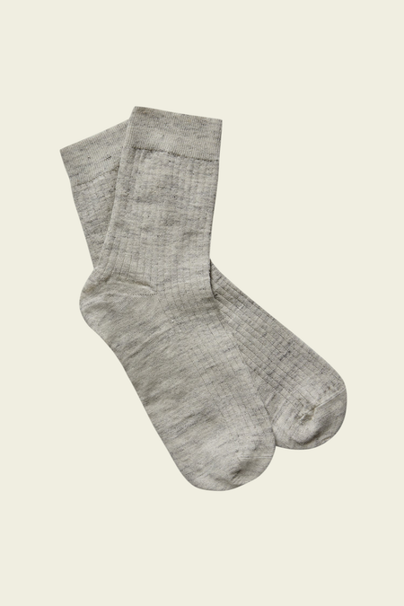 Chaussettes en lin et coton bio | gris "linen socks sand & pepper"