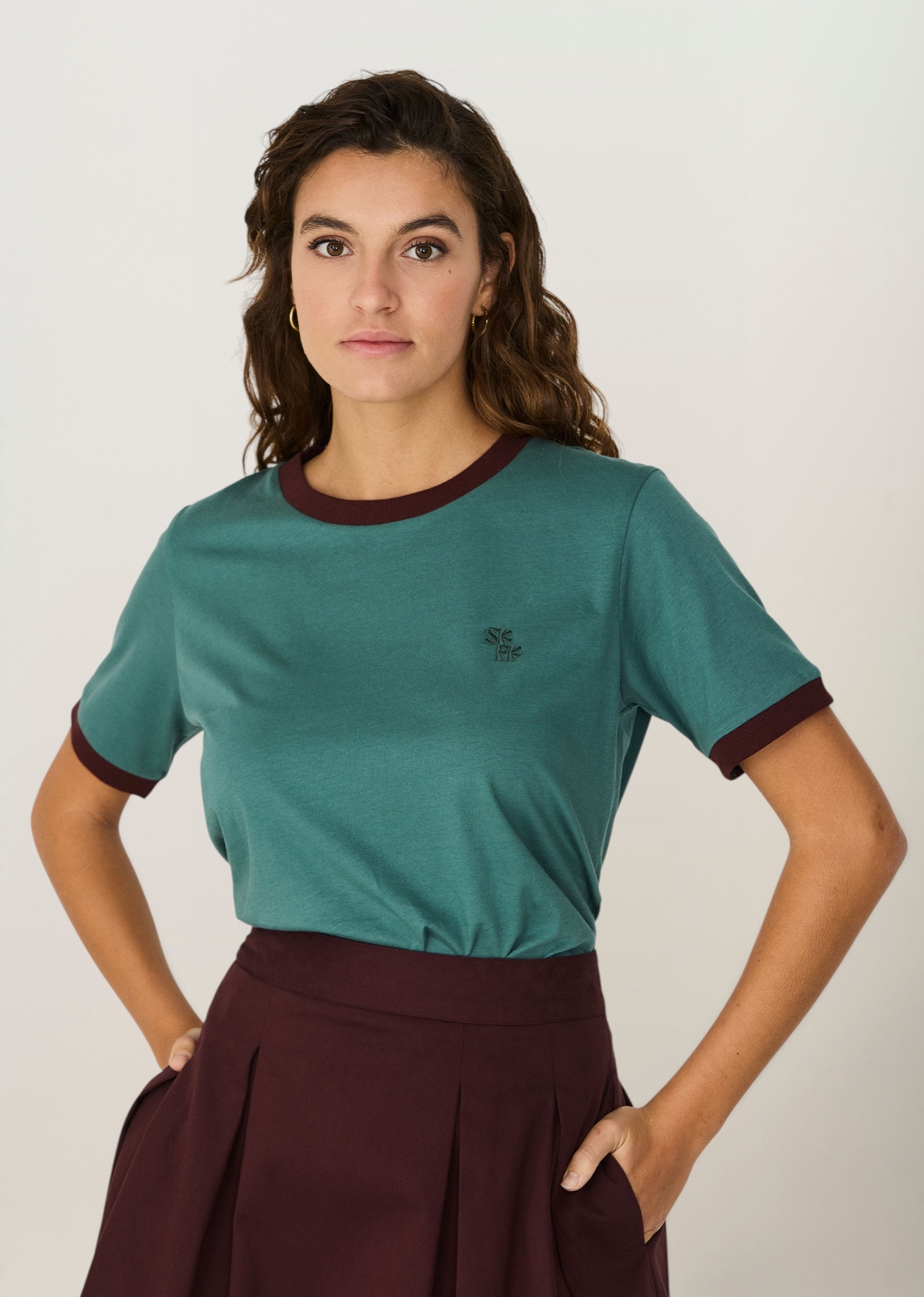 T-shirt en coton bio | vert "neskur", SKFK, photo 1