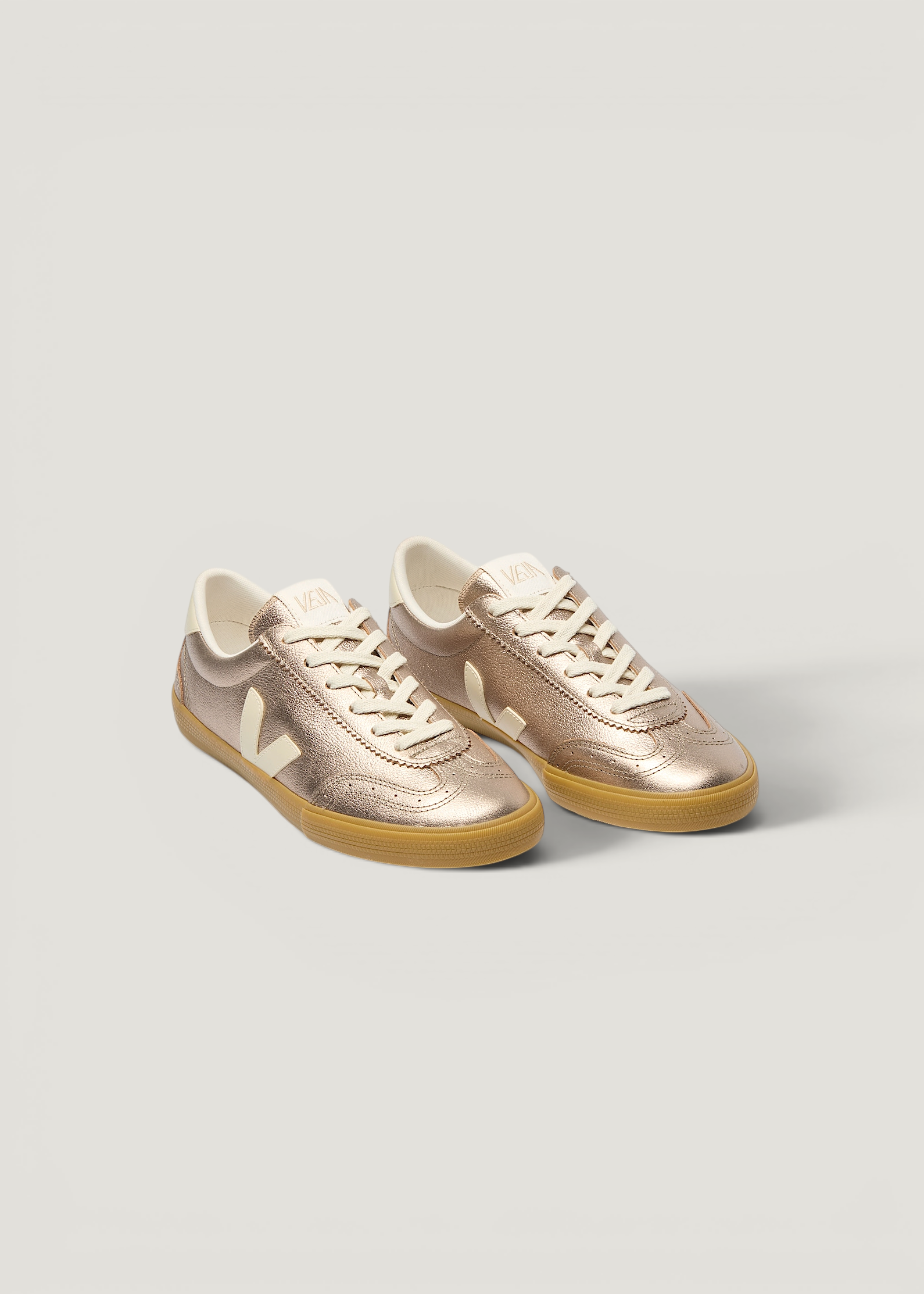 Baskets en cuir | bronze "Volley o.t. leather - bronze_pierre", Veja, photo 2