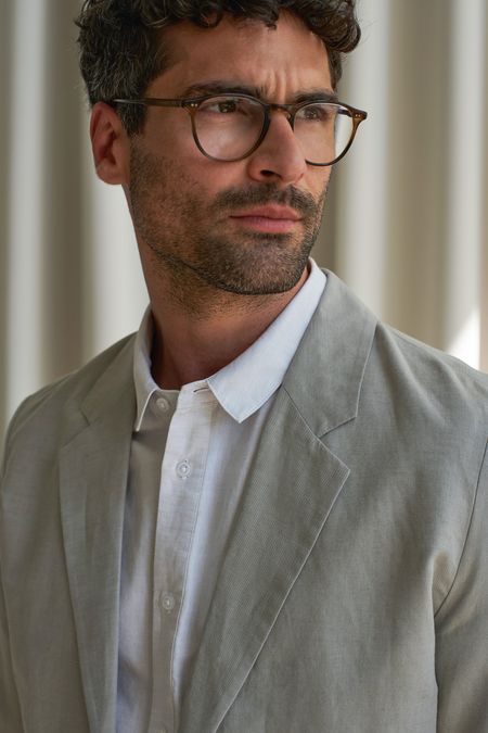 Blazer en coton bio et lin | lin naturel "enver reed linen", About Companions, photo 6