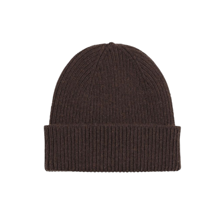 Bonnet en laine mérinos recyclée | marron "merino wool beanie coffee brown"