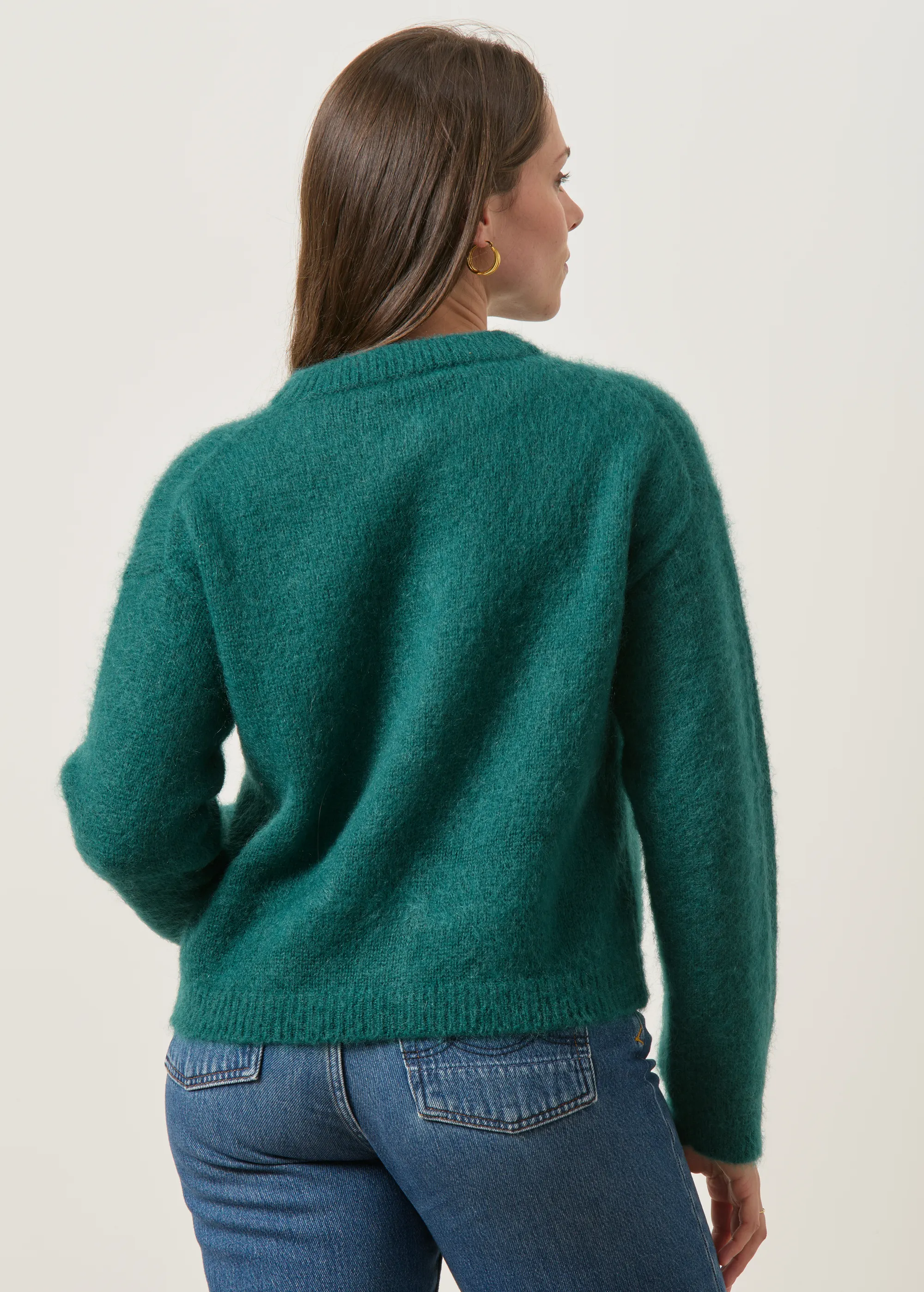 Gilet en mohair certifié | vert émeraude "moha", WeDressFair, photo 3