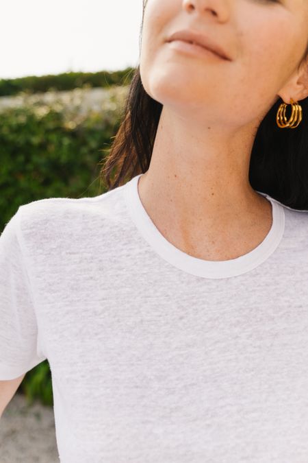 T-shirt lin upcyclé | blanc - WeDressFair